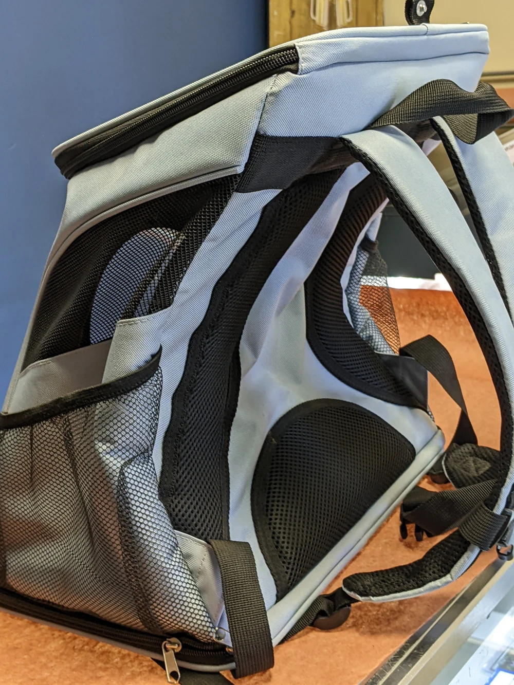 Backpack Cat Carrier - Grey & Black - 17